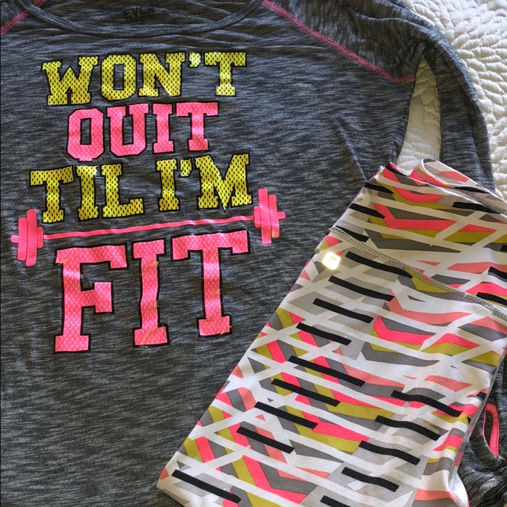 Workout Long Sleeve + Fabletics Leggings